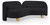 Sofa with Soft Black Chenille Fabric, Solid Wood Ball Legs, Solid Wood Inner Frame, 89" W x 39" D x 29" H, Black