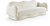 Sofa with Soft Cream Faux Shearling Teddy Fabric, Curvy Back & Base, 82" W x 34" D x 30" H, Cream Sofa with Soft Cream Faux Shearling Teddy Fabric, Curvy Back & Base, 82" W x 34" D x 30" H, Cream