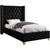 Barolo Collection Modern | Contemporary Velvet Upholstered Wing Designed Bed with Deep Detailed Tufting, Gold Nailhead Trim and Legs, Twin, Black Barolo Collection Modern | Contemporary Velvet Upholstered Wing Designed Bed with Deep Detailed Tufting, Gold Nailhead Trim and Legs, Twin, Black