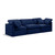 Modular Sofa with Soft Navy Durable Velvet, Down Feather Cushions, Modular, 105" W x 35" D x 32" H, Navy Modular Sofa with Soft Navy Durable Velvet, Down Feather Cushions, Modular, 105" W x 35" D x 32" H, Navy