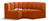 Modular Sofa with Soft Cognac Velvet, Deep Channel Tufting, Modular Design, 80" W x 37" D x 30" H, Cognac