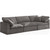 Fiber Filled Comfort Overstuffed Velvet Upholstered Modular Sofa Seating for 3 Grey Fiber Filled Comfort Overstuffed Velvet Upholstered Modular Sofa Seating for 3 Grey