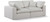 Upholstered Modular Sofa with Cream Linen Textured Fabric Upholstery, Down Feather Cushions, 80" W x 40" D x 34.5" H, Cream