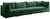 Velvet Upholstered Modular Sofa with Deep Channel Tufting, 140" W x 33.5" D x 32" H, Green