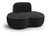 Black-C Swerve Collection Modern | Contemporary Chair withUltra Luxe 460 GSM Upholstery Piping, Solid Wood Inner Frame, 49.5" W x 32" D x 30" H, Black