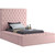 Bliss Collection Modern | Contemporary Velvet Upholstered Bed with Deep Button Tufting and Storage Compartments in Rails and Footboard, Pink, Twin Bliss Collection Modern | Contemporary Velvet Upholstered Bed with Deep Button Tufting and Storage Compartments in Rails and Footboard, Pink, Twin