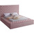 Bliss Collection Modern | Contemporary Velvet Upholstered Bed with Deep Button Tufting and Storage Compartments in Rails and Footboard, Pink, Queen Bliss Collection Modern | Contemporary Velvet Upholstered Bed with Deep Button Tufting and Storage Compartments in Rails and Footboard, Pink, Queen