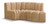 Camel-S3D Arc Collection Modern | Contemporary Modular Sofa with Soft Camel Velvet, Deep Channel Tufting, Modular Design, 70" W x 37" D x 30" H, Camel