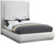 BrookeCream-Q Brooke Collection Mid Century Modern Linen Textured Upholstered Bed, 70" W x 89" D x 72" H, Cream, Twin BrookeCream-Q Brooke Collection Mid Century Modern Linen Textured Upholstered Bed, 70" W x 89" D x 72" H, Cream, Twin