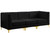 Black-S93 Alina Collection Modern | Contemporary Black Velvet Upholstered Modular Sofa with Deep Channel Tufting, 91" W x 32.5" D x 31" H, Black Black-S93 Alina Collection Modern | Contemporary Black Velvet Upholstered Modular Sofa with Deep Channel Tufting, 91" W x 32.5" D x 31" H, Black