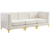 Cream-S93 Alina Collection Modern | Contemporary Cream Velvet Upholstered Modular Sofa with Deep Channel Tufting, 91" W x 32.5" D x 31" H, Cream Cream-S93 Alina Collection Modern | Contemporary Cream Velvet Upholstered Modular Sofa with Deep Channel Tufting, 91" W x 32.5" D x 31" H, Cream