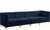 Navy-S119 Alina Collection Modern | Contemporary Navy Velvet Upholstered Modular Sofa with Deep Channel Tufting, 116.5" W x 32.5" D x 31" H, Navy Navy-S119 Alina Collection Modern | Contemporary Navy Velvet Upholstered Modular Sofa with Deep Channel Tufting, 116.5" W x 32.5" D x 31" H, Navy