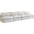Cream-S4 Plush Collection Contemporary Down Filled Comfort Overstuffed Velvet Upholstered Modular Sofa 4-Seater Armless Cream Cream-S4 Plush Collection Contemporary Down Filled Comfort Overstuffed Velvet Upholstered Modular Sofa 4-Seater Armless Cream