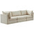Cream-S103 Jacob Collection Modern | Contemporary Velvet Upholstered Modular Sofa with Deep Channel Tufting, 103" W x 33.5" D x 32" H, Cream Cream-S103 Jacob Collection Modern | Contemporary Velvet Upholstered Modular Sofa with Deep Channel Tufting, 103" W x 33.5" D x 32" H, Cream