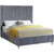 Candace Grey-F Candace Collection Modern | Contemporary Velvet Upholstered Full Bed, Grey Velvet Fabric, Deep Channel Tufting, Acrylic Legs, 59" W x 81" D x 65" H, Grey, Full Candace Grey-F Candace Collection Modern | Contemporary Velvet Upholstered Full Bed, Grey Velvet Fabric, Deep Channel Tufting, Acrylic Legs, 59" W x 81" D x 65" H, Grey, Full