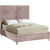 Candace Pink-K Candace Collection Modern | Contemporary Velvet Upholstered King Bed, Pink Velvet Fabric, Deep Channel Tufting, Acrylic Legs, 80" W x 86" D x 65" H, Pink, King Candace Pink-K Candace Collection Modern | Contemporary Velvet Upholstered King Bed, Pink Velvet Fabric, Deep Channel Tufting, Acrylic Legs, 80" W x 86" D x 65" H, Pink, King