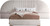 Cleo Collection Modern | Contemporary Velvet Upholstered Bed with Gold Steel Legs and Removable Panels, Queen, Cream