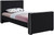 DillardBlack-T Dillard Collection Modern | Contemporary Velvet Upholstered Bed with Dark Espresso Wood Legs, 42" W x 82.5" D x 39" H, Black, Twin DillardBlack-T Dillard Collection Modern | Contemporary Velvet Upholstered Bed with Dark Espresso Wood Legs, 42" W x 82.5" D x 39" H, Black, Twin