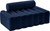 Navy-L Melody Collection Modern | Contemporary Velvet Upholstered Loveseat with Deep Channel Tufting Navy-L Melody Collection Modern | Contemporary Velvet Upholstered Loveseat with Deep Channel Tufting