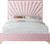 Eclipse Collection Modern | Contemporary Velvet Upholstered Bed with Channel Tufted Design and Complete Sets of Gold and Chrome Legs Included, King, Pink Eclipse Collection Modern | Contemporary Velvet Upholstered Bed with Channel Tufted Design and Complete Sets of Gold and Chrome Legs Included, King, Pink