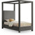 EmersonGrey-T Emerson Collection Mid Century Modern Linen Textured Fabric Upholstered Canopy Bed, 47" W x 81.5" D x 78" H, Grey, Twin EmersonGrey-T Emerson Collection Mid Century Modern Linen Textured Fabric Upholstered Canopy Bed, 47" W x 81.5" D x 78" H, Grey, Twin