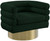 Green Tessa Collection Modern | Contemporary Boucle Fabric Upholstered Swivel Accent Chair with Brushed Gold Base and Deep Channel Tufted Back, Green, 33.5" W x 28" D x 26.5" H Green Tessa Collection Modern | Contemporary Boucle Fabric Upholstered Swivel Accent Chair with Brushed Gold Base and Deep Channel Tufted Back, Green, 33.5" W x 28" D x 26.5" H