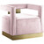 Pink Armani Collection Modern | Contemporary Velvet Upholstered Accent Chair with Sturdy Steel Base and Back in Gold Finish, 31.5" W x 28" D x 28" H, Pink Pink Armani Collection Modern | Contemporary Velvet Upholstered Accent Chair with Sturdy Steel Base and Back in Gold Finish, 31.5" W x 28" D x 28" H, Pink