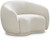 Cream-C Hyde Collection Modern | Contemporary Boucle Fabric Upholstered Accent Chair with Rounded Back, Cream, 42" W x 38" D x 27.5" H Cream-C Hyde Collection Modern | Contemporary Boucle Fabric Upholstered Accent Chair with Rounded Back, Cream, 42" W x 38" D x 27.5" H