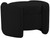Black Horizon Collection Modern | Contemporary Boucle Fabric Upholstered Ottoman, Black, 29" W x 22" D x 19" H Black Horizon Collection Modern | Contemporary Boucle Fabric Upholstered Ottoman, Black, 29" W x 22" D x 19" H
