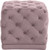 Stella Collection Modern | Contemporary Velvet Upholstered Ottoman / Stool with Deep Button Tufting and Solid Wood Frame, Pink, 18" W x 18" D x 17" H Stella Collection Modern | Contemporary Velvet Upholstered Ottoman / Stool with Deep Button Tufting and Solid Wood Frame, Pink, 18" W x 18" D x 17" H