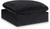 Black-Ott Comfy Collection Modern | Contemporary Velvet Upholstered Ottoman with Soft Black Velvet, Down Feather Cushions, 39" W x 40" D x 20" H, Black Black-Ott Comfy Collection Modern | Contemporary Velvet Upholstered Ottoman with Soft Black Velvet, Down Feather Cushions, 39" W x 40" D x 20" H, Black
