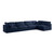 Navy-Sec5D Serene Collection Modern | Contemporary Deluxe Comfort Modular Sectional, Soft Linen Textured Fabric, Down Cushions, 158" W x 79" D x 32" H, Navy Navy-Sec5D Serene Collection Modern | Contemporary Deluxe Comfort Modular Sectional, Soft Linen Textured Fabric, Down Cushions, 158" W x 79" D x 32" H, Navy