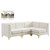 Cream-Sec4A Alina Collection Modern | Contemporary Velvet Upholstered Modular Sectional with Deep Channel Tufting, 91" W x 58.5" D x 31" H, Cream Cream-Sec4A Alina Collection Modern | Contemporary Velvet Upholstered Modular Sectional with Deep Channel Tufting, 91" W x 58.5" D x 31" H, Cream