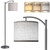 Floor Lamp for Living Room with 3 Color Temperatures LED Bulb, Standing Lamp Tall Industrial Floor Lamp Reading for Bedroom, Office (9W LED Bulb, Beige Lampshade Included) -Grey Floor Lamp for Living Room with 3 Color Temperatures LED Bulb, Standing Lamp Tall Industrial Floor Lamp Reading for Bedroom, Office (9W LED Bulb, Beige Lampshade Included) -Grey