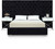 Grande Collection Modern | Contemporary Velvet Upholstered Bed with Luxurious Deep Button Tufting and Stainless Steel Legs in Polished Chrome Finish, Black, Queen Grande Collection Modern | Contemporary Velvet Upholstered Bed with Luxurious Deep Button Tufting and Stainless Steel Legs in Polished Chrome Finish, Black, Queen