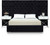 Grande Collection Modern | Contemporary Velvet Upholstered Bed with Luxurious Deep Button Tufting and Stainless Steel Legs in Polished Chrome Finish, Black, King Grande Collection Modern | Contemporary Velvet Upholstered Bed with Luxurious Deep Button Tufting and Stainless Steel Legs in Polished Chrome Finish, Black, King