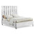 Enzo Collection Modern | Contemporary Velvet Upholstered Bed with Deep Channel Tufting and Chrome Accent Design, White, King Enzo Collection Modern | Contemporary Velvet Upholstered Bed with Deep Channel Tufting and Chrome Accent Design, White, King