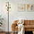 Dimmable Floor Lamp,3x800LM LED Bulbs Included, Farmhouse Industrial Floor Lamp Standing Tree Lamp with Teardrop Cage Head Tall Lamp for Living Room Bedroom Office Dining Room - Black Gold Edge Dimmable Floor Lamp,3x800LM LED Bulbs Included, Farmhouse Industrial Floor Lamp Standing Tree Lamp with Teardrop Cage Head Tall Lamp for Living Room Bedroom Office Dining Room - Black Gold Edge