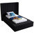 Kiki Collection Modern | Contemporary Velvet Upholsterd Bed with Channel Tufting, Siderails and Footboard Storage Compartments, Twin, Black Kiki Collection Modern | Contemporary Velvet Upholsterd Bed with Channel Tufting, Siderails and Footboard Storage Compartments, Twin, Black