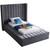 Kiki Collection Modern | Contemporary Velvet Upholsterd Bed with Channel Tufting, Siderails and Footboard Storage Compartments, Twin, Grey Kiki Collection Modern | Contemporary Velvet Upholsterd Bed with Channel Tufting, Siderails and Footboard Storage Compartments, Twin, Grey