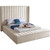 Kiki Collection Modern | Contemporary Velvet Upholsterd Bed with Channel Tufting, Siderails and Footboard Storage Compartments, King, Cream Kiki Collection Modern | Contemporary Velvet Upholsterd Bed with Channel Tufting, Siderails and Footboard Storage Compartments, King, Cream