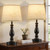 Table Lamp Set of 2-19" Small Bedside Lamps Modern Lamp for Bedroom Living Room Lamps for Night Stands - Desk Lamps for Home Office End Tables Nightstand Lamps with Beige Linen Shades