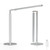 Metal Desk Lamp for Home Office - 16'' Foldable LED Desk Light for Reading, 4 Color Temps, 15W 1200Lm Dimmable Table Lamp with Flexible Arm, Task Lamp for College Dorm Study Painting, Silver