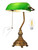 Vintage Green Glass Bankers Desk Lamp, LED Bulb Included Vintage Green Glass Bankers Desk Lamp, LED Bulb Included
