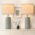 20.5”Modern Ceramic Table Lamps for Bedroom Set of 2, Green 20.5”Modern Ceramic Table Lamps for Bedroom Set of 2, Green