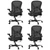 Set of 4, Ergonomic Office Chair Mesh Fabric Home Office Chairs with Adjustable Lumbar Support, 360° Swivel, and Flip-Up Armrests, Black Set of 4, Ergonomic Office Chair Mesh Fabric Home Office Chairs with Adjustable Lumbar Support, 360° Swivel, and Flip-Up Armrests, Black