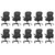 Set of 10, Ergonomic Office Chair  Mesh Fabric Home Office Chairs with Adjustable Lumbar Support, 360° Swivel, and Flip-Up Armrests, Black