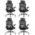 4PC, Ergonomic Office Chair, Home Computer Chair with 3D Adjustable Headrest and 4D Flip-Up Armrests, Adjustable Lumbar Support, Suitable for Office and Study, Black 4PC, Ergonomic Office Chair, Home Computer Chair with 3D Adjustable Headrest and 4D Flip-Up Armrests, Adjustable Lumbar Support, Suitable for Office and Study, Black