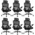 6PC, Ergonomic Office Chair, Home Computer Chair with 3D Adjustable Headrest and 4D Flip-Up Armrests, Adjustable Lumbar Support, Suitable for Office and Study, Black 6PC, Ergonomic Office Chair, Home Computer Chair with 3D Adjustable Headrest and 4D Flip-Up Armrests, Adjustable Lumbar Support, Suitable for Office and Study, Black