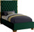 Lana Collection Modern | Contemporary Velvet Upholstered Bed with Deep Detailed Tufting and Gold Legs, Twin, Green Lana Collection Modern | Contemporary Velvet Upholstered Bed with Deep Detailed Tufting and Gold Legs, Twin, Green